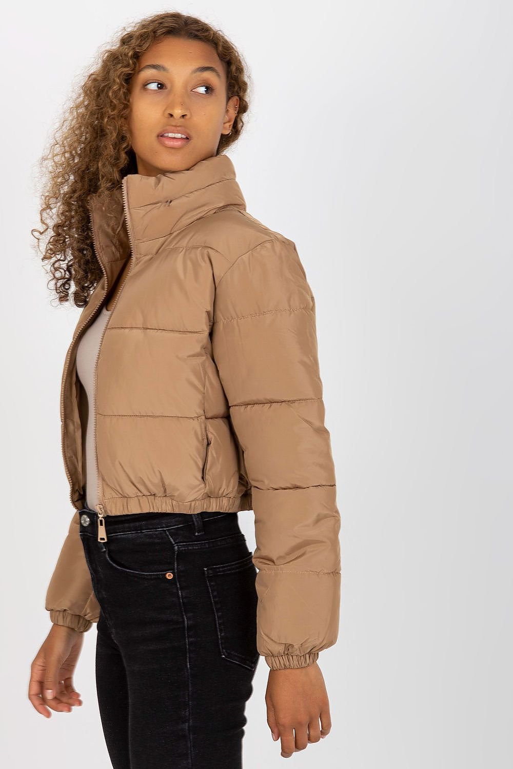 Zippered jacket extra short