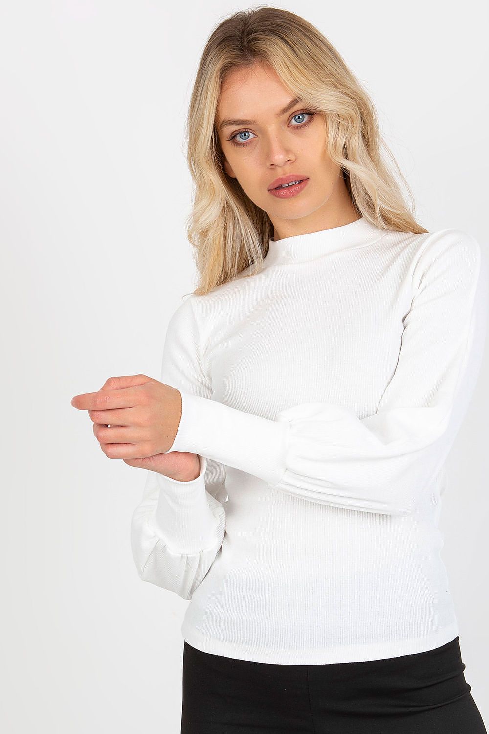 Ribbed buff sleeve top