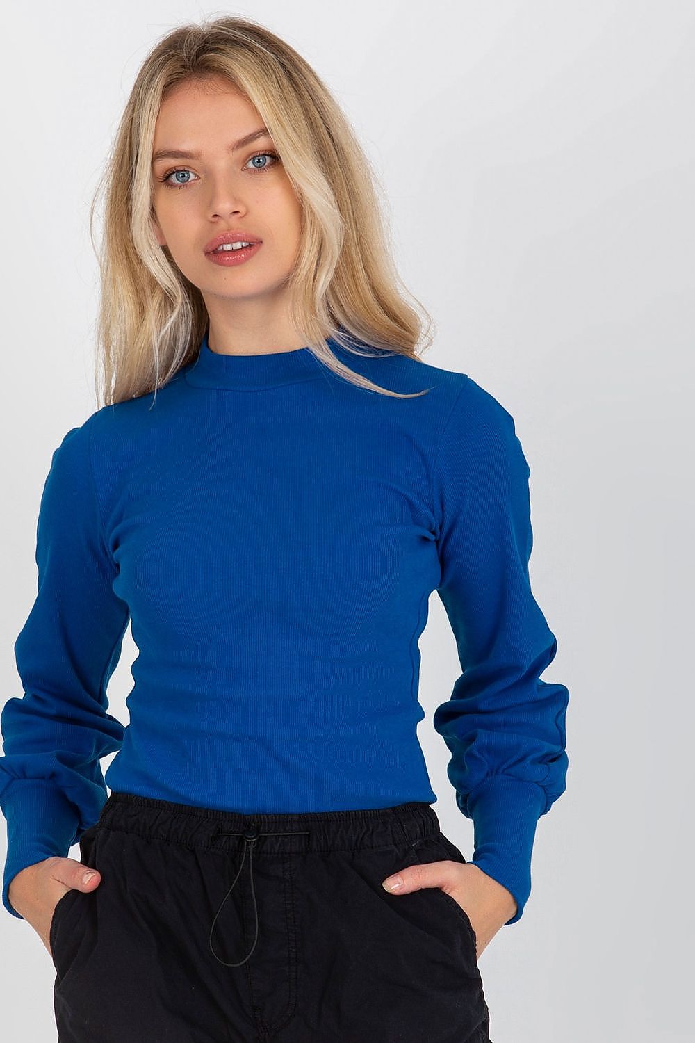 Ribbed buff sleeve top