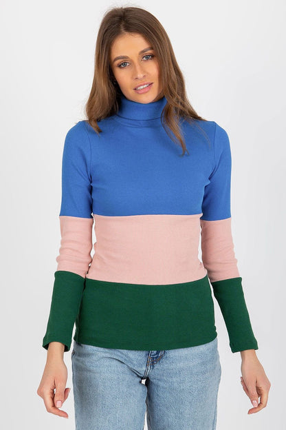 Colorblock turtleneck