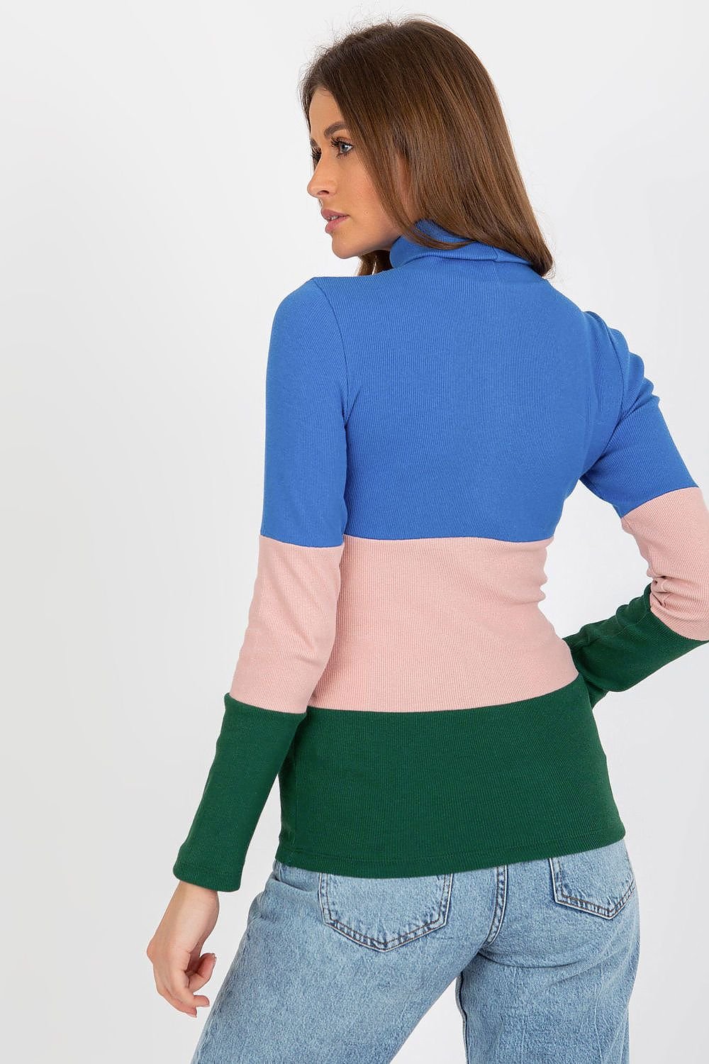 Colorblock turtleneck