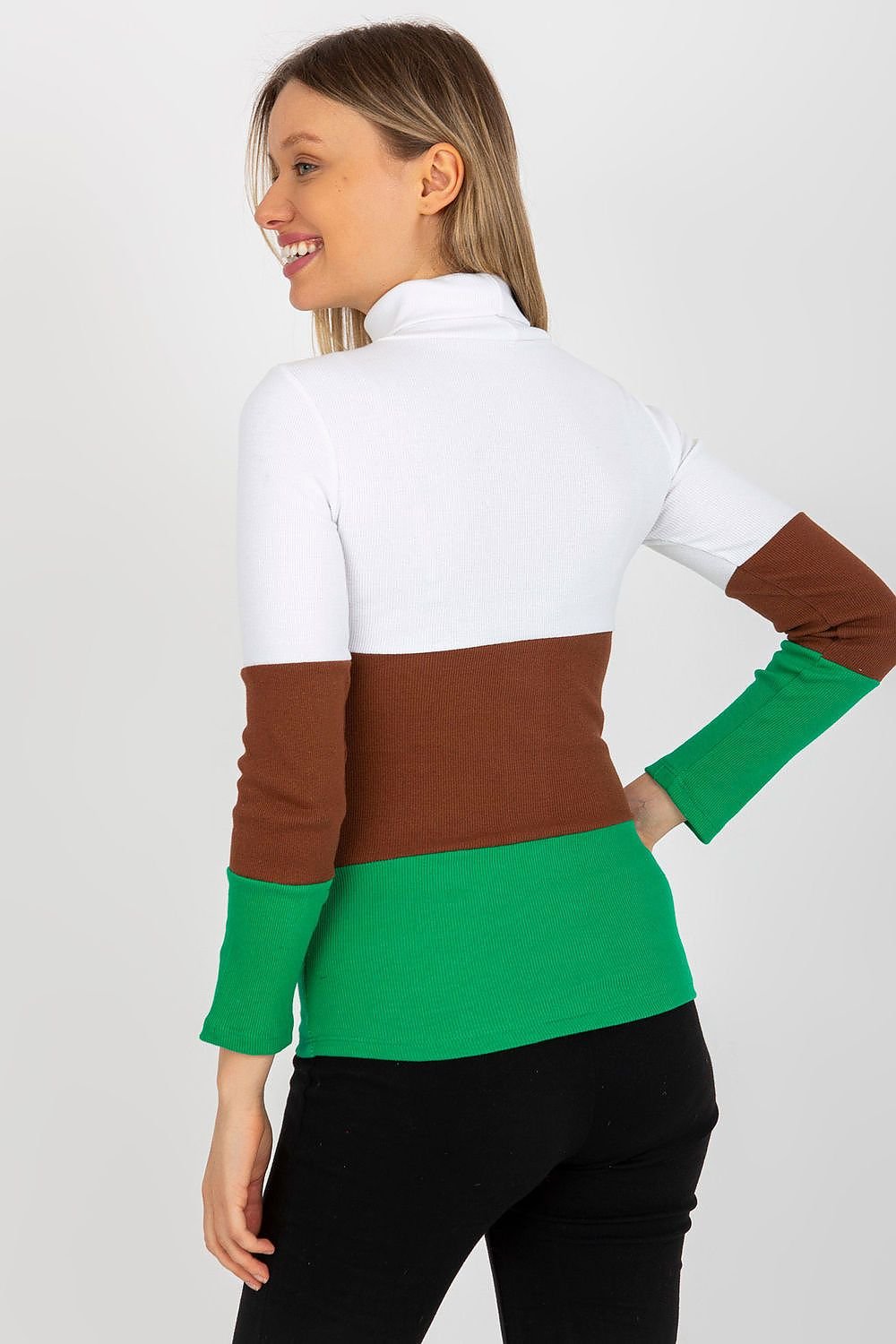 Colorblock turtleneck