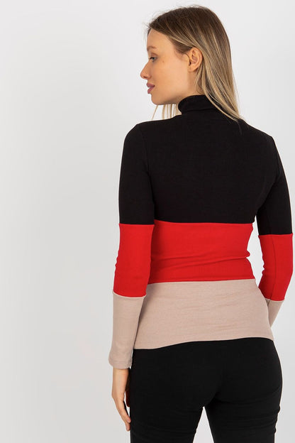 Colorblock turtleneck