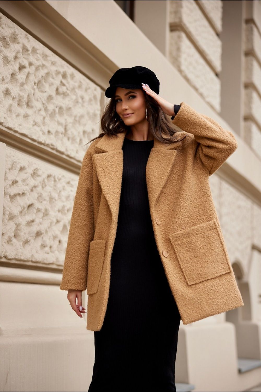 Oversized teddy coat